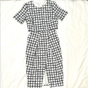 Black and White Plaid Dress